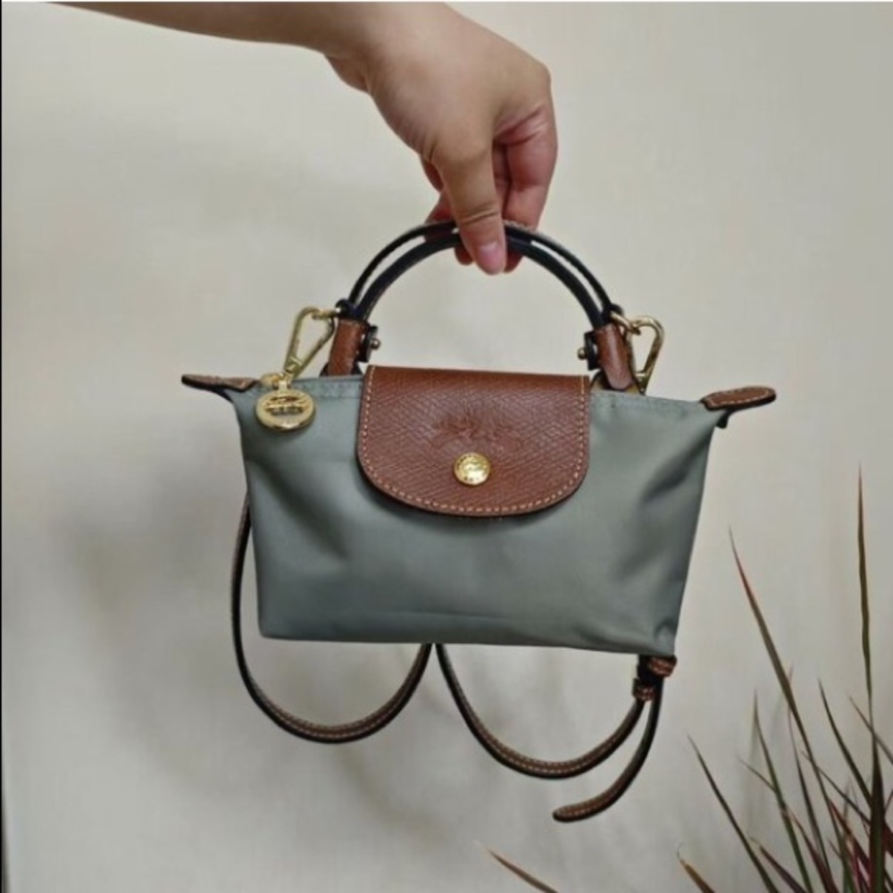 Longchamp Mini Bag in Gray and Brown
